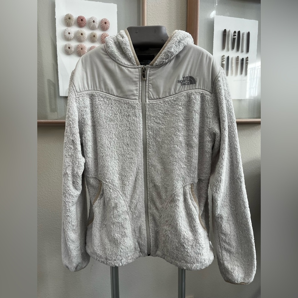 The North Face Osito 2 Fleece Hoodie Jacket Full Zip Cream Colored Jacket, Sz. L